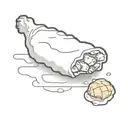chicken nugget tattoo design idea