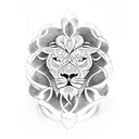 celtic lion tattoo design idea