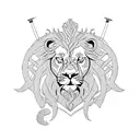 celtic lion tattoo design idea