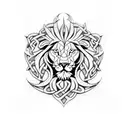 celtic lion tattoo design idea
