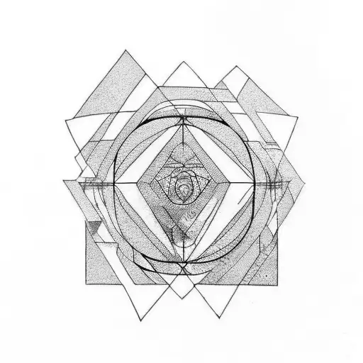 Mother's love through abstract lines tattoo design idea