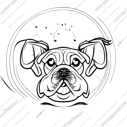 A traditional style tattoo of a dog playing with a soccer ball tattoo design idea