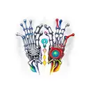 skeleton hand tattoo design idea