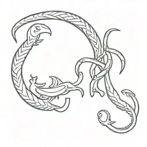 aquarius and scorpio zodiac tattoo tattoo design idea
