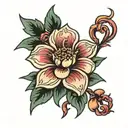 gucci flower tattoo design idea
