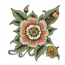 gucci flower tattoo design idea