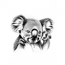 koala facha tattoo design idea