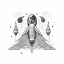 space , spacex, motivational, rocket tattoo design idea