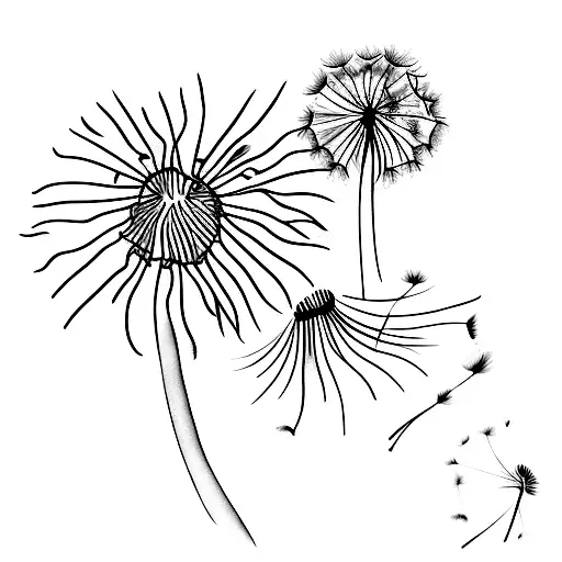 Dandelion tattoo design idea