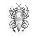 crayfish tattoo design idea