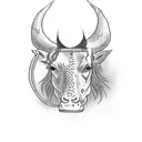 tall ugly cowboy tattoo design idea