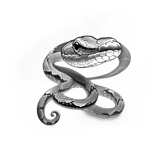 snake butterfly tattoo design idea
