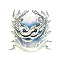 snake butterfly tattoo design idea