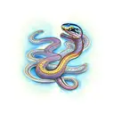 snake butterfly tattoo design idea