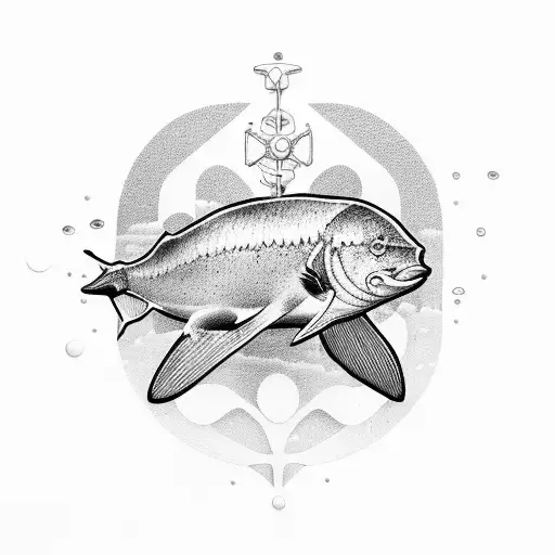 serotonin with scuba diving features  tattoo design idea