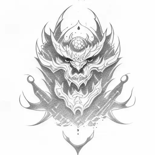 Akaza Demon Slayer tattoo design idea