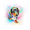 dachshund tattoo design idea