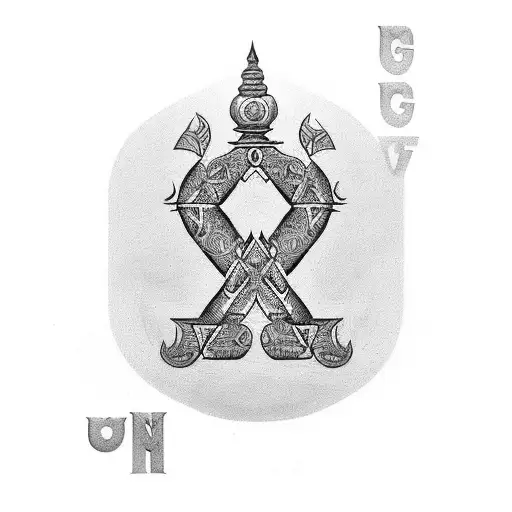 I want name of my father and mother: Vijay and Vijeta respectively with common Alphabet V tattoo design idea