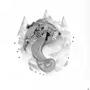 Alphabet V tattoo design idea