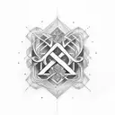 Alphabet V tattoo design idea