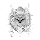 Alphabet V tattoo design idea