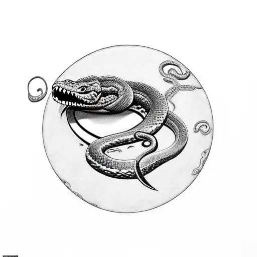 angry Snake similar what rapper yeat has tattoo design idea