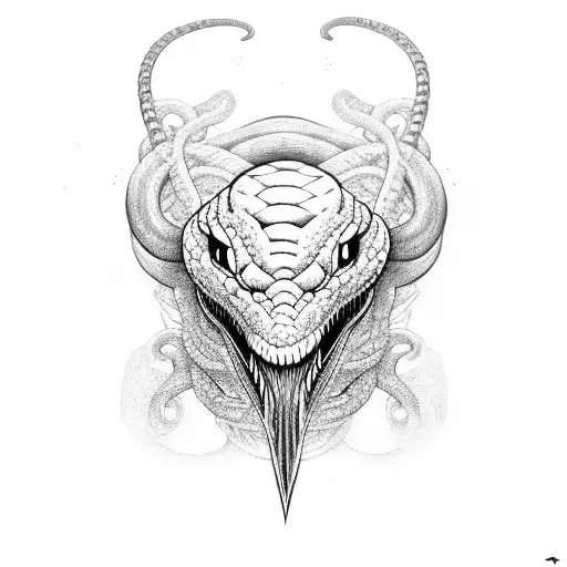 angry Snake similar what rapper yeat has tattoo design idea