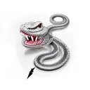 angry Snake similar what rapper yeat has tattoo design idea