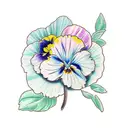 pansies, apple tree tattoo design idea