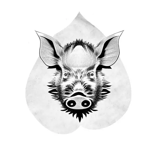 Boar tattoo design idea