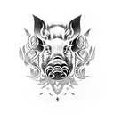 Boar tattoo design idea