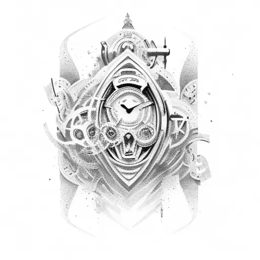 time money luck love tattoo design idea