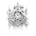 time money luck love tattoo design idea