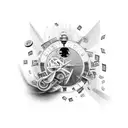 time money luck love tattoo design idea