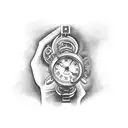 time money luck love tattoo design idea