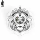 Lion snake head tattoo design idea