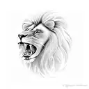 Lion snake head tattoo design idea