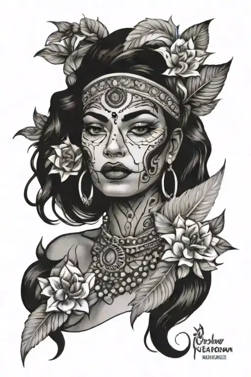 Colombian Indian art tattoo tattoo design idea