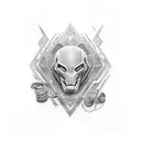 iron barred tattoo design idea