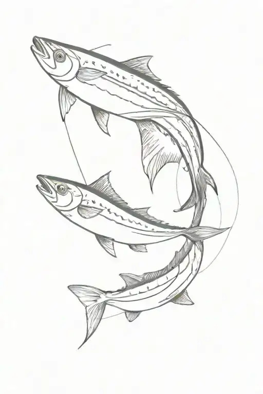 Make a mackerel tattoo tattoo design idea