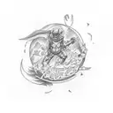 make a tattoo inspired by growing up in Fishers Indiana with the initials SD, RB, LA, NV around it tattoo design idea