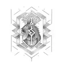 make a tattoo inspired by growing up in Fishers Indiana with the initials SD, RB, LA, NV around it tattoo design idea