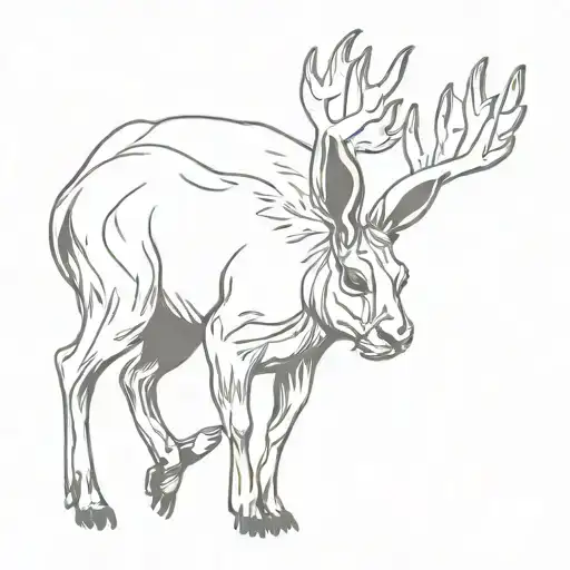 jackalope tattoo design idea