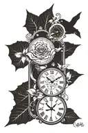 carpe diem clock tattoo design idea