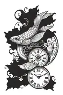 carpe diem clock tattoo design idea