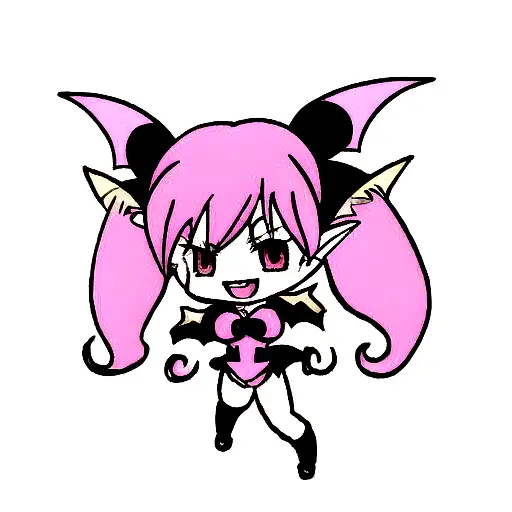anime succubus girl tattoo design idea