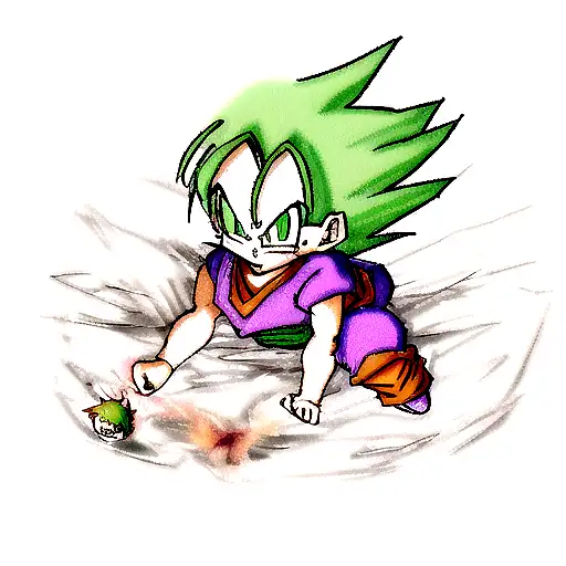 Dragon ball Piccolo with goku tattoo design idea