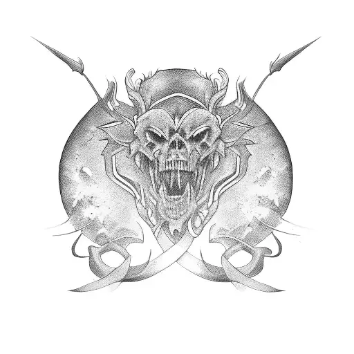 blackout tattoo design idea