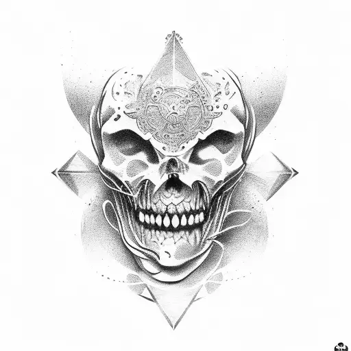 scary bell ringing  tattoo design idea