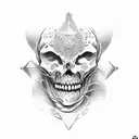 scary bell ringing  tattoo design idea